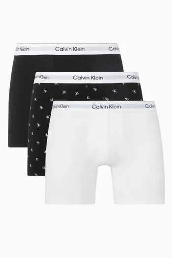 Boxer Briefs in Icon Cotton Stretch, Set of 3