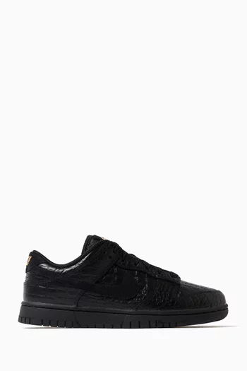 Dunk Low Sneakers in Croc-embossed Leather