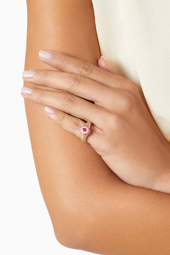 Baby Signet Agate Ring in 9kt Gold