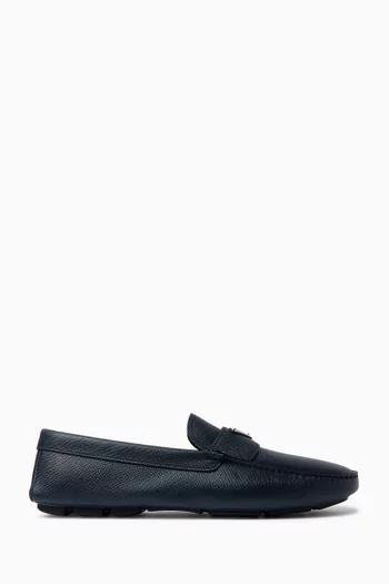 Driver Loafers in Saffiano Leather