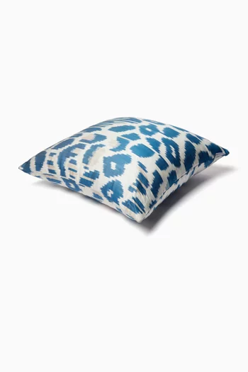 Ikat-printed Cushion in Silk