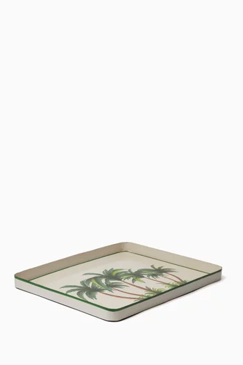 Palm Tray in Hand-painted Iron