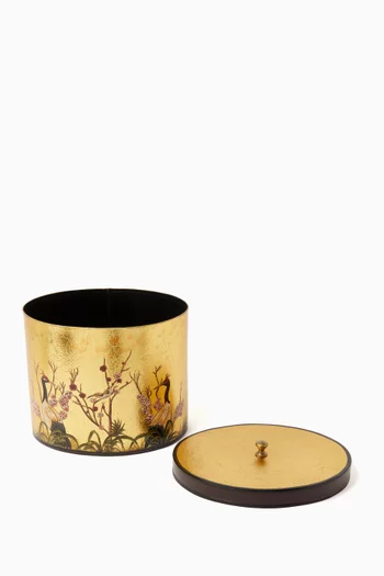 Large Gilded Box in Hand-painted Iron