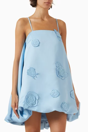 Patsy Appliqué Puff Mini Dress