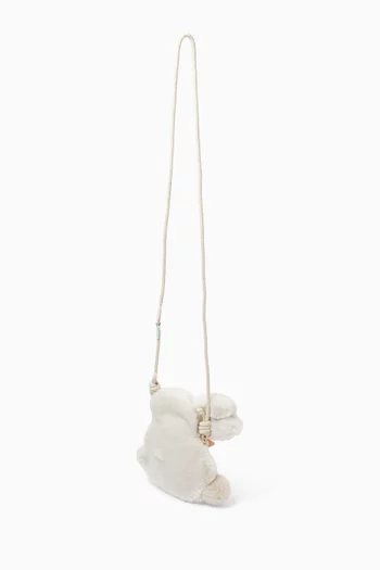 Fluffy Bunny Bag & Hair Clip Set