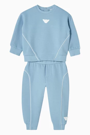 Logo-patch Sweatshirt in Double-jersey Piqué