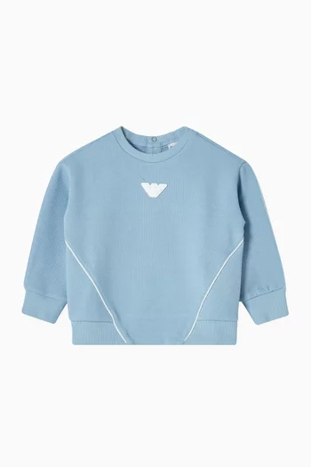 Logo-patch Sweatshirt in Double-jersey Piqué