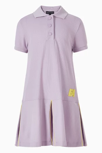 Logo-patch Dress in Piqué-jersey