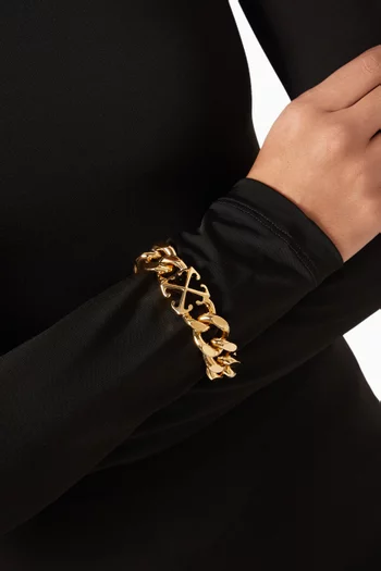 Arrow Chain Bracelet in Brass
