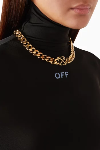 Arrow Chain Necklace in Brass