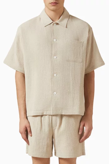 Open Weave Shirt in Cotton-blend