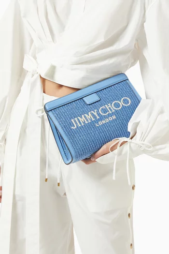 Avenue Pouch in Raffia
