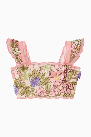 Bonnie Embroidered Cropped Top