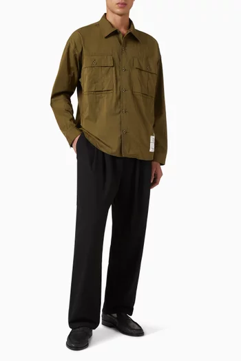Utility Shirt in Cotton Satin