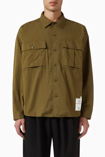 Utility Shirt in Cotton Satin