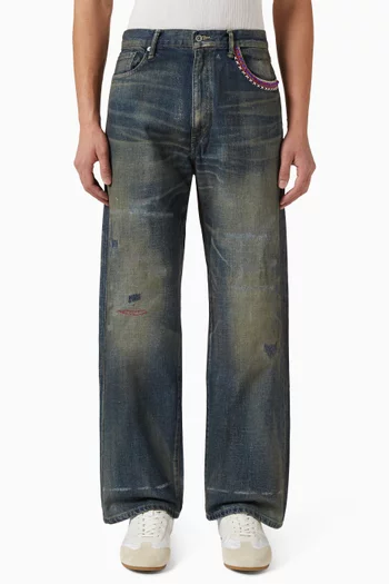 Savage Denim DP Wide Pants in Selvedge Denim