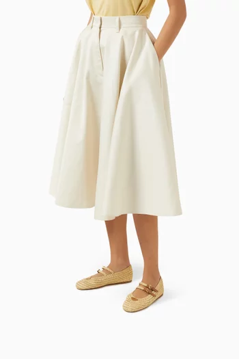 Ballet Flats in Viscose-crochet