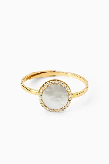 Zira Mother of Pearl Ring in 18kt Gold