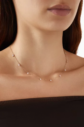 Starlight Charm Necklace in 18kt Rose Gold