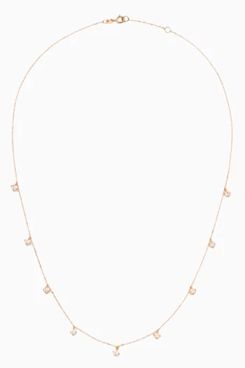Starlight Charm Necklace in 18kt Rose Gold