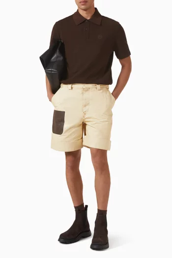 Turn-up Logo Patch Shorts