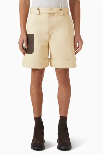 Turn-up Logo Patch Shorts