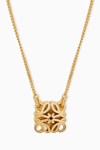 Bombe Anagram Necklace in Gold-tone Brass