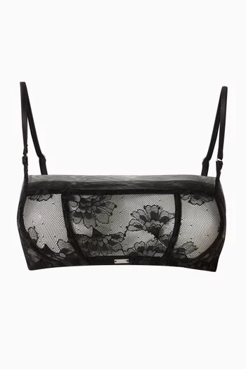 Bandeau Bra in Floral Lace