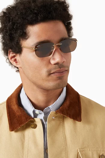 Irregular Sunglasses in Metal