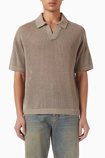 Beverly Open-Knit Polo
