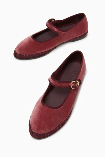 O'Brien Mary Jane Shoes in Velvet