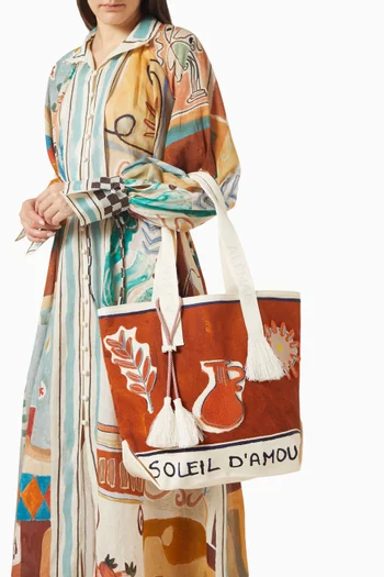 Soleil D'amour Patch Shopper Tote Bag
