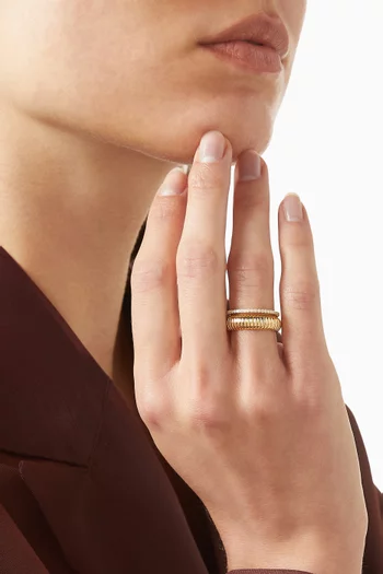Reagan Ring Set in Gold-plated Metal