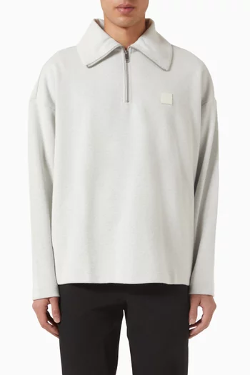 Brushed Quarter Zip Sweatshirt