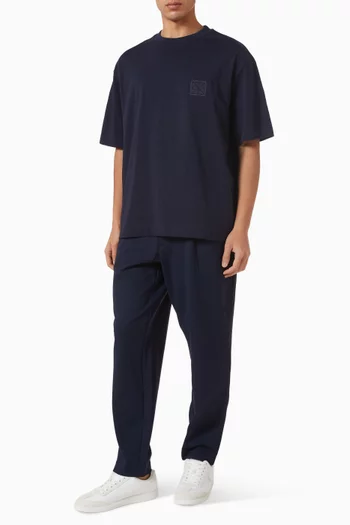 Tapered-fit Pleated Pants in Knit