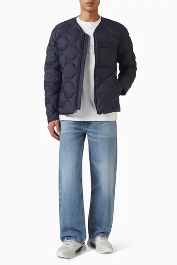 Quilted Bomber Jacket in Nylon