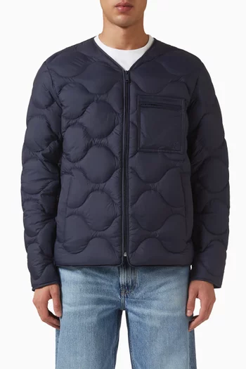 Quilted Bomber Jacket in Nylon