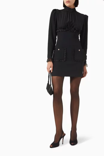 Ruffle Mini Dress in Cady