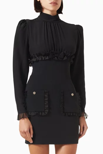 Ruffle Mini Dress in Cady