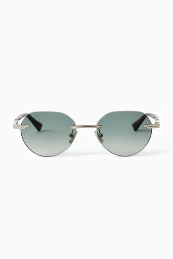 Round Sunglasses in Metal