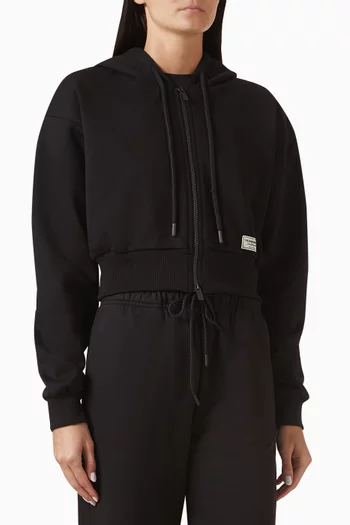 Batwing Zip Sleeve Hoodie in Cotton Fleece