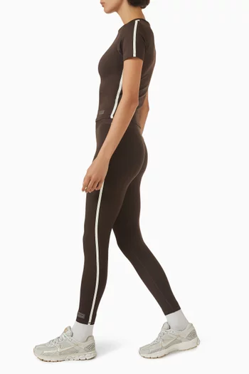 Contrast Stripe High Rise Leggings in Softskin
