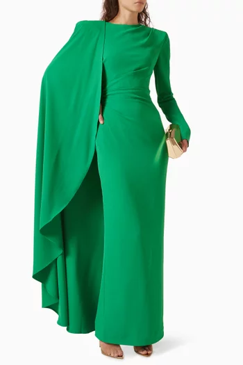Dion Cape Gown in Twill