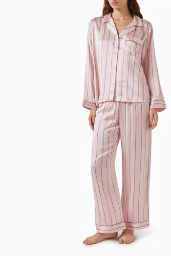 Inez Shirt & Pants Pyjama Set in Silk