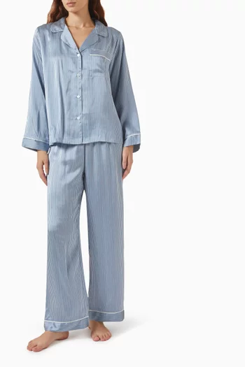 Inez Shirt & Pants Pyjama Set in Silk
