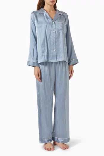 Inez Shirt & Pants Pyjama Set in Silk