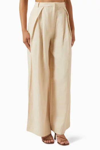 Sofia Wide-leg Pants in Linen