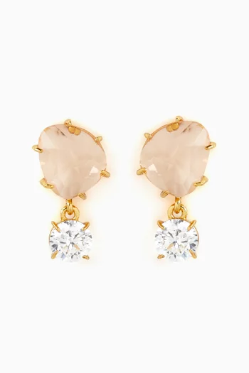 Dangle Earrings in Gold-plated Brass