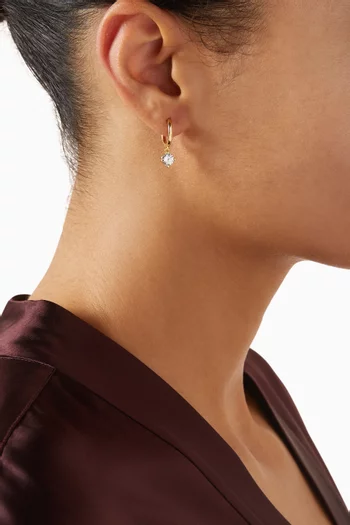 Single Charm Huggies in Gold-plated Brass