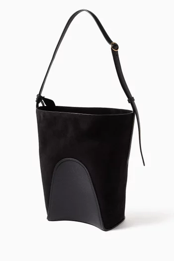 Small Bucket Bag in Suede